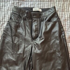 Abercrombie & Fitch Black Leather Pants